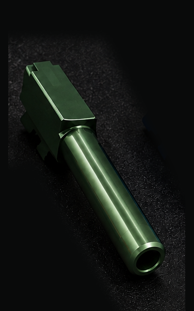 Predator Green finish on a Glock 19 barrel