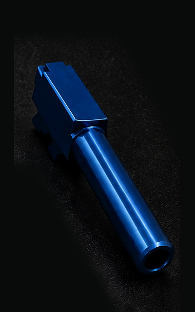 Blue Devill finish on a Glock 19 barrel